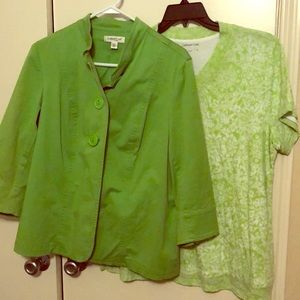 Coldwater creek size 1X jacket and blouse